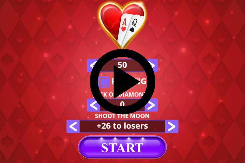 hearts card game for visually impaired online